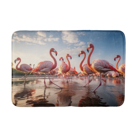 Flamingos badematte (Vorderseite)