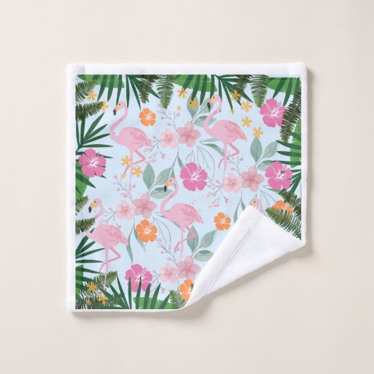 FLAMINGOS BADHANDTUCH SET (Waschlappen)