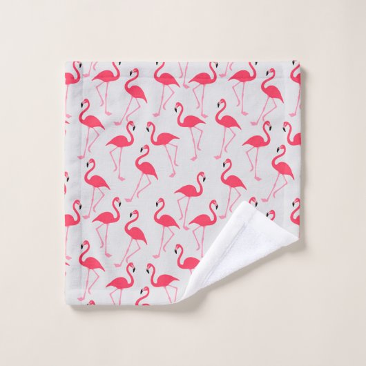 Flamingos Badhandtuch Set (Waschlappen)