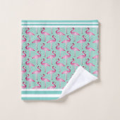 Flamingos Badhandtuch Set (Waschlappen)
