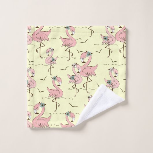 Flamingos Bath Handtuch Set (Waschlappen)