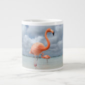 Flamingos Beach Aruba Jumbo-Tasse (Vorderseite)