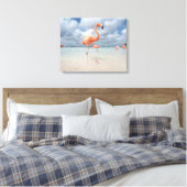 Flamingos Beach Aruba Leinwanddruck (Insitu (Schlafzimmer))