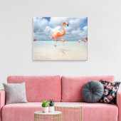 Flamingos Beach Aruba Leinwanddruck (Insitu (Wohnzimmer))