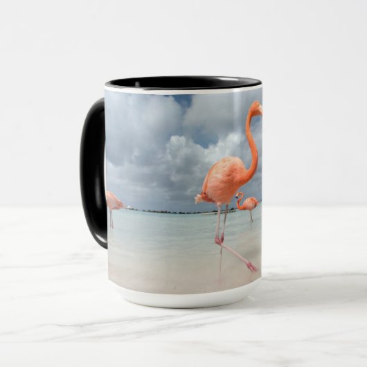 Flamingos Beach Aruba Tasse (Vorderseite Links)