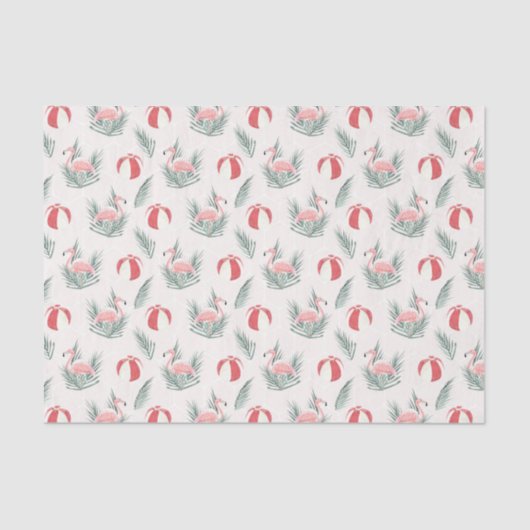 Flamingos & Beach Balls (Design 65 Pink Serie) Seidenpapier (Vorderseite)