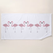 Flamingos Beach Handtuch (Vorderseite)