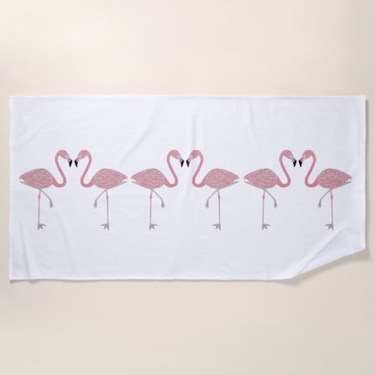 Flamingos Beach Handtuch (Vorderseite)
