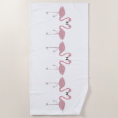 Flamingos Beach Handtuch (Vorderseite)