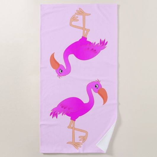 Flamingos Beach Handtuch (Vorderseite)