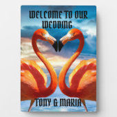 FLAMINGOS BEGRÜSSUNGSZEICHEN FOTOPLATTE (Vorderseite)