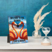 FLAMINGOS BEGRÜSSUNGSZEICHEN FOTOPLATTE (Seite)