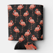 Flamingos Birds: Vintages Textildesign Dosenkühler (Rückseite)