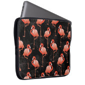 Flamingos Birds: Vintages Textildesign Laptopschutzhülle (Vorne Rechts)