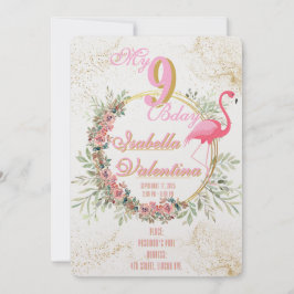 Flamingo's Birthday Invitation Template Feiertagskarte