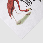 Flamingos Black Vine Script Monogram DIY BG Seidenpapier (Ausschnitt)