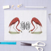 Flamingos Black Vine Script Monogram DIY BG Seidenpapier (Handwerk)