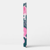 Flamingos Blume: Dunkle Grafik nahtlos. Case-Mate iPhone Hülle (Rückseite / Rechts)