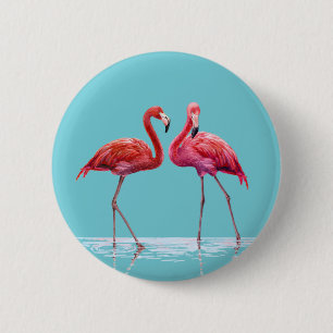 Flamingos Button