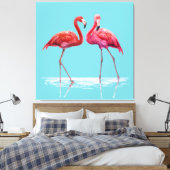 Flamingos Canvas Print Leinwanddruck (Insitu (Schlafzimmer))