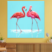 Flamingos Canvas Print Leinwanddruck (Insitu (Wohnzimmer))