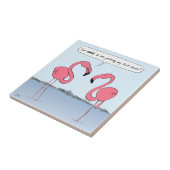 Flamingos-Cartoon Fliese (Seite)