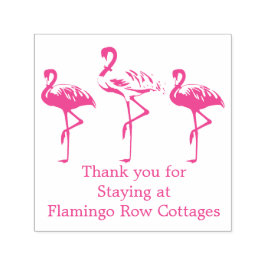 Flamingos Coastal Beach Business Custom Vielen Dan Permastempel