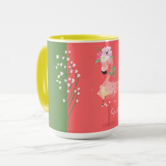 Flamingos Combo Tasse (Vorderseite Links)
