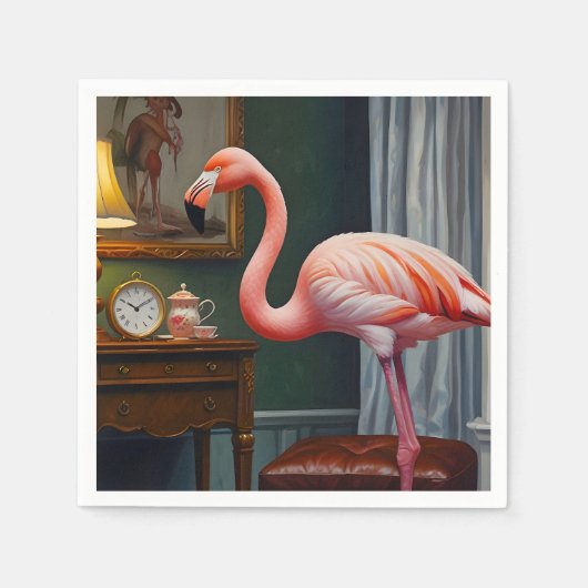 Flamingo's Cosy Corner Serviette (Vorderseite)