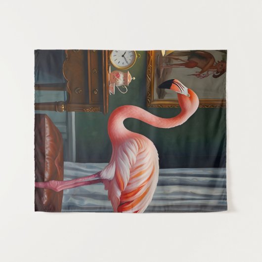 Flamingo's Cosy Corner Wandteppich (Vorderseite (Horizontal))