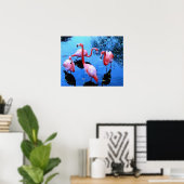 Flamingos Dancing Poster (Heimbüro)