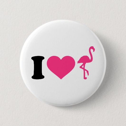 Flamingos der Liebe I Button (Vorderseite)