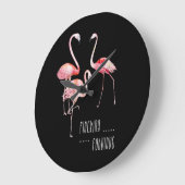 Flamingos, die fabelhaftes lustiges große wanduhr (Winkel)