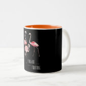 Flamingos, die fabelhaftes lustiges zweifarbige tasse (VorderseiteRechts)