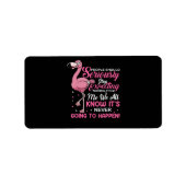 Flamingos | Die Menschen sollten aufhören, normal  Adressaufkleber (Vorne)