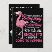 Flamingos | Die Menschen sollten aufhören, normal Einladung (Vorne/Hinten)