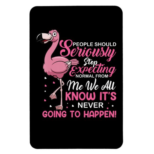 Flamingos | Die Menschen sollten aufhören, normal Magnet (Vertikal)