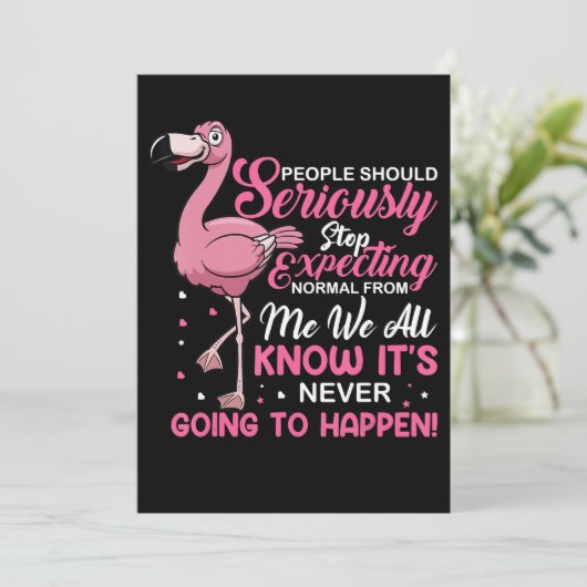 Flamingos | Die Menschen sollten aufhören, normal Save The Date (Stehend Vorderseite)