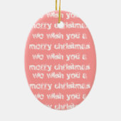 Flamingos, die Weihnachtsverzierung caroling sind Keramik Ornament (Hinten)