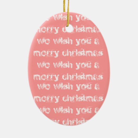 Flamingos, die Weihnachtsverzierung caroling sind Keramik Ornament (Hinten)