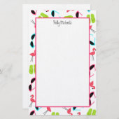 Flamingos drehen Reinfälle u. Briefpapier (Vorne/Hinten)