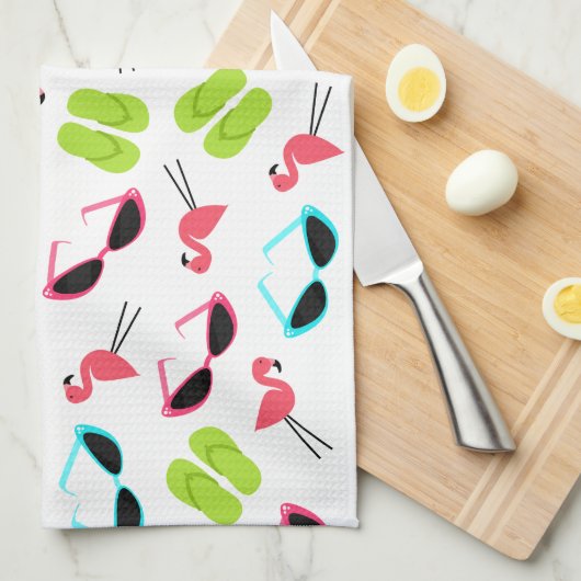 Flamingos drehen Reinfälle u. Handtuch (Viertel Falte)