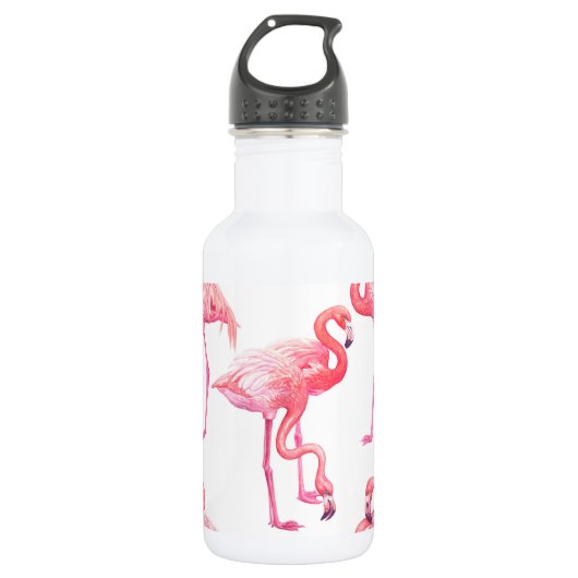 Flamingos Edelstahlflasche (Vorderseite)