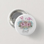 Flamingos Farewell Goodbye Bon Voyage Gift Friends Button (Vorne & Hinten)