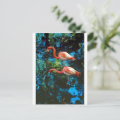 Flamingos FL Postkarte (Stehend Vorderseite)