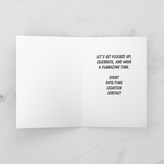 Flamingos Flamingle Time Party Einladung (Innenseite)