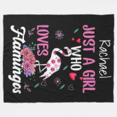 Flamingos Fleece Blanket (Vorderseite (Horizontal))