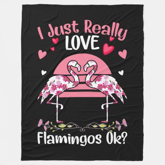 Flamingos Fleece Blanket (Vorderseite)