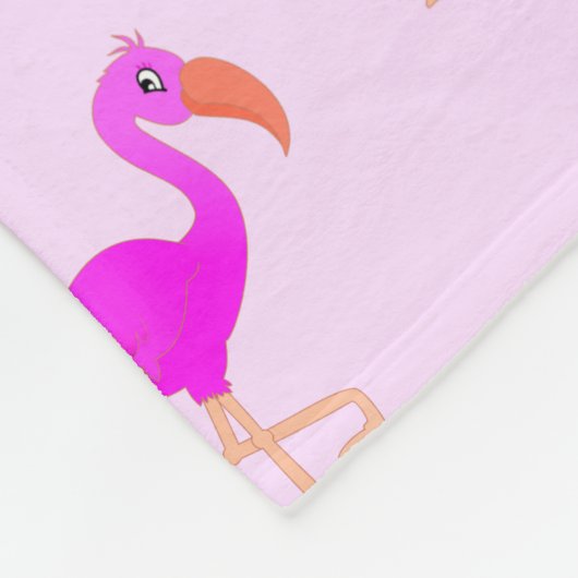 Flamingos Fleece Blanket - Happy (Ecke)