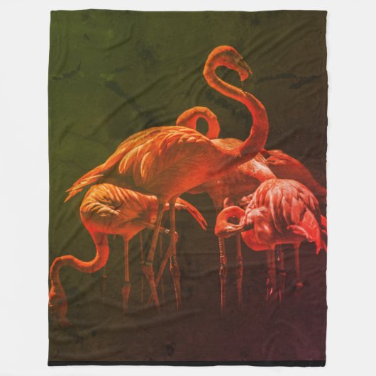 FLAMINGOS FLEECEDECKE (Vorderseite)
